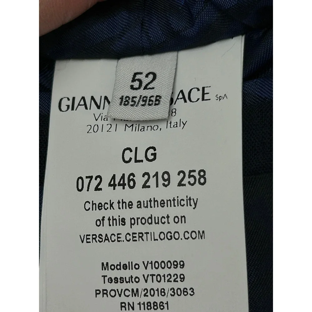 Versace Collection Navy Textured Blazer Sport Coat Jacket IT 52 US 42